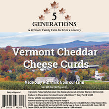 Load image into Gallery viewer, Vermont Cheddar Cheese Curds - 8oz